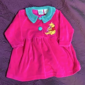 Disney Pooh and piglet velour dress